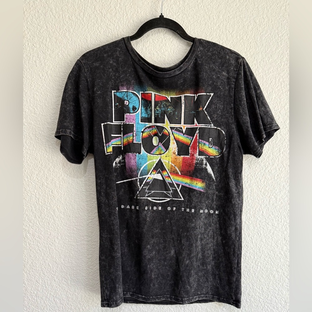 Pink Floyd black Graphic distressed style oversized T-Shirt small
